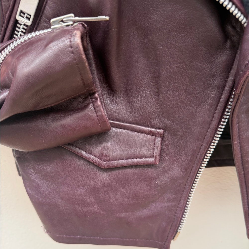Walter Baker Women's Dark Purple Leather Jacket - Picture 6 of 8